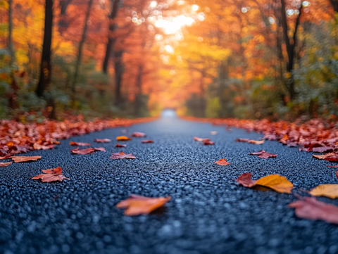 秋天的马路素材