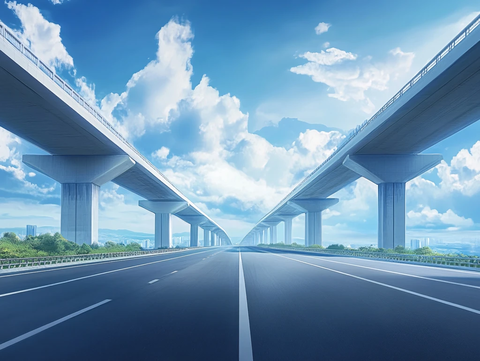 蓝天白云高架桥