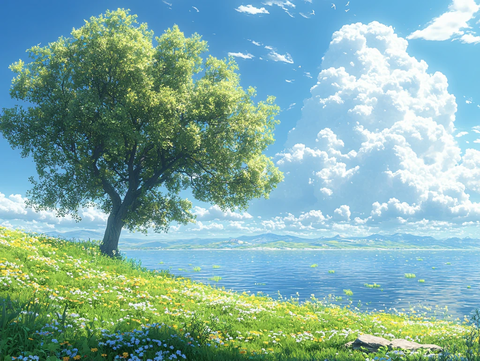 唯美诗意自然风景漫画