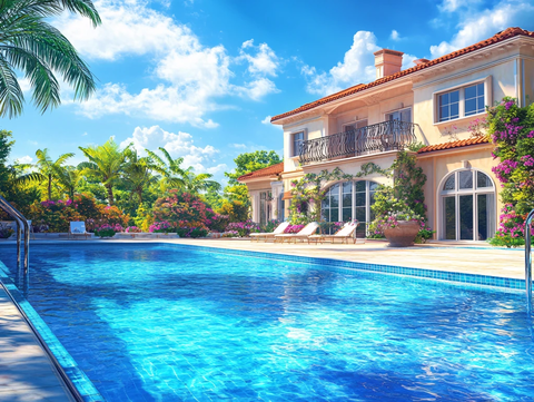 带游泳池的豪宅