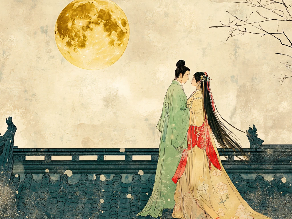 古装情侣插画
