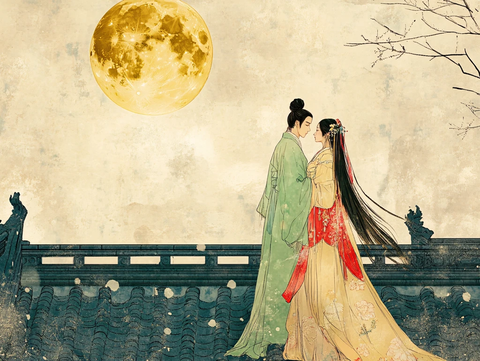 古装情侣插画