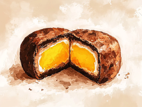 甘薯牛舌饼插画