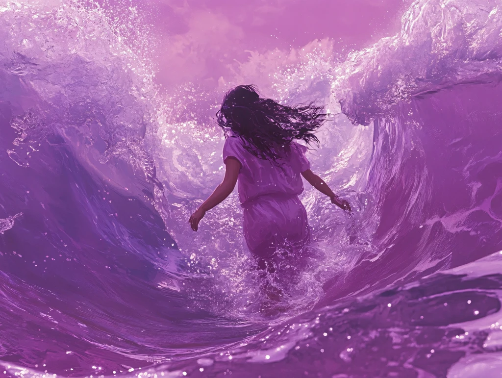 勇往直前冲浪美女