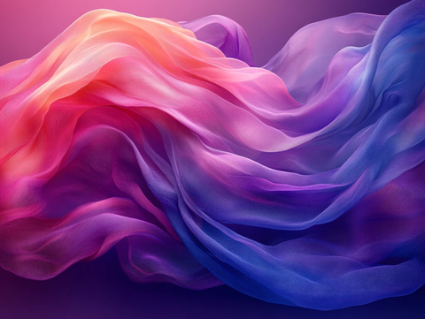 飞舞绚丽彩色丝绸