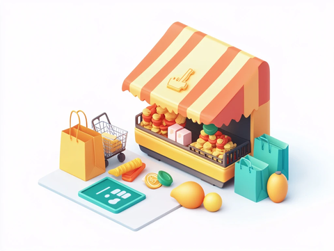 便利店零食插画