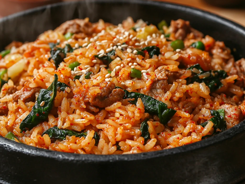 泡菜牛肉石锅炒饭