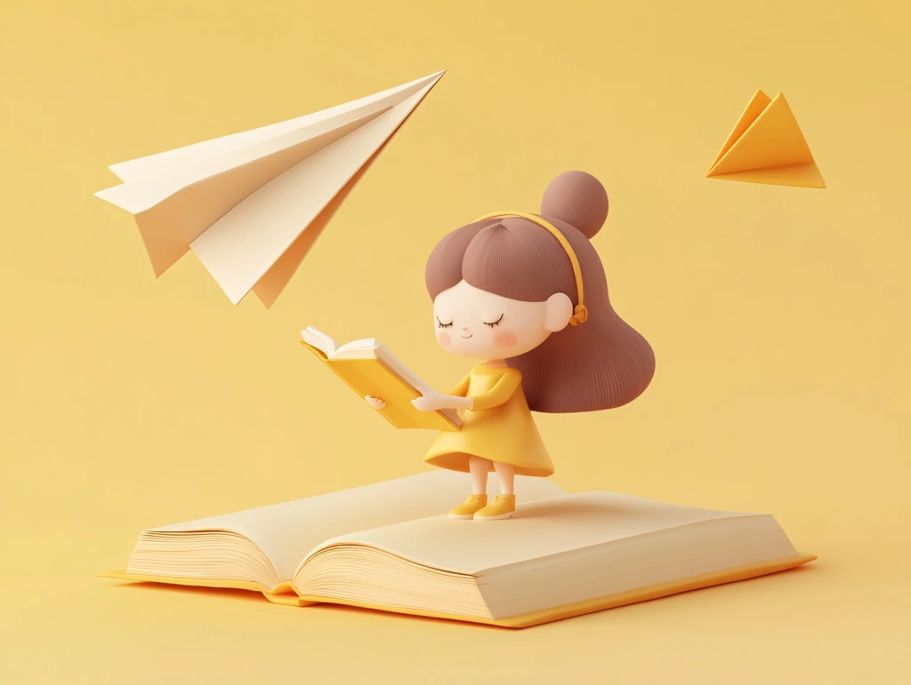 认真读书的女生