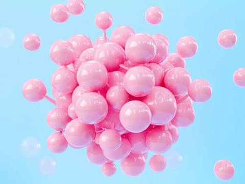 粉色球体简约抽象背景