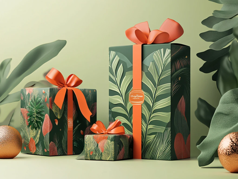 节日礼品包装插画