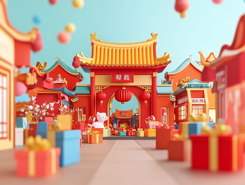 年货集市入口包装