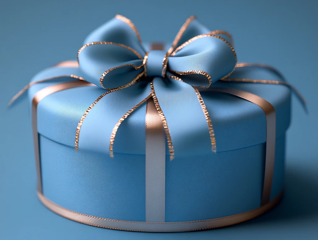 蓝色礼盒包装设计