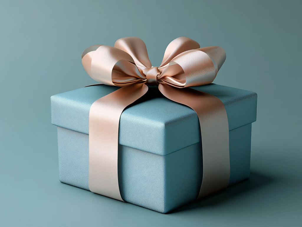 蓝色礼物盒庆祝设计