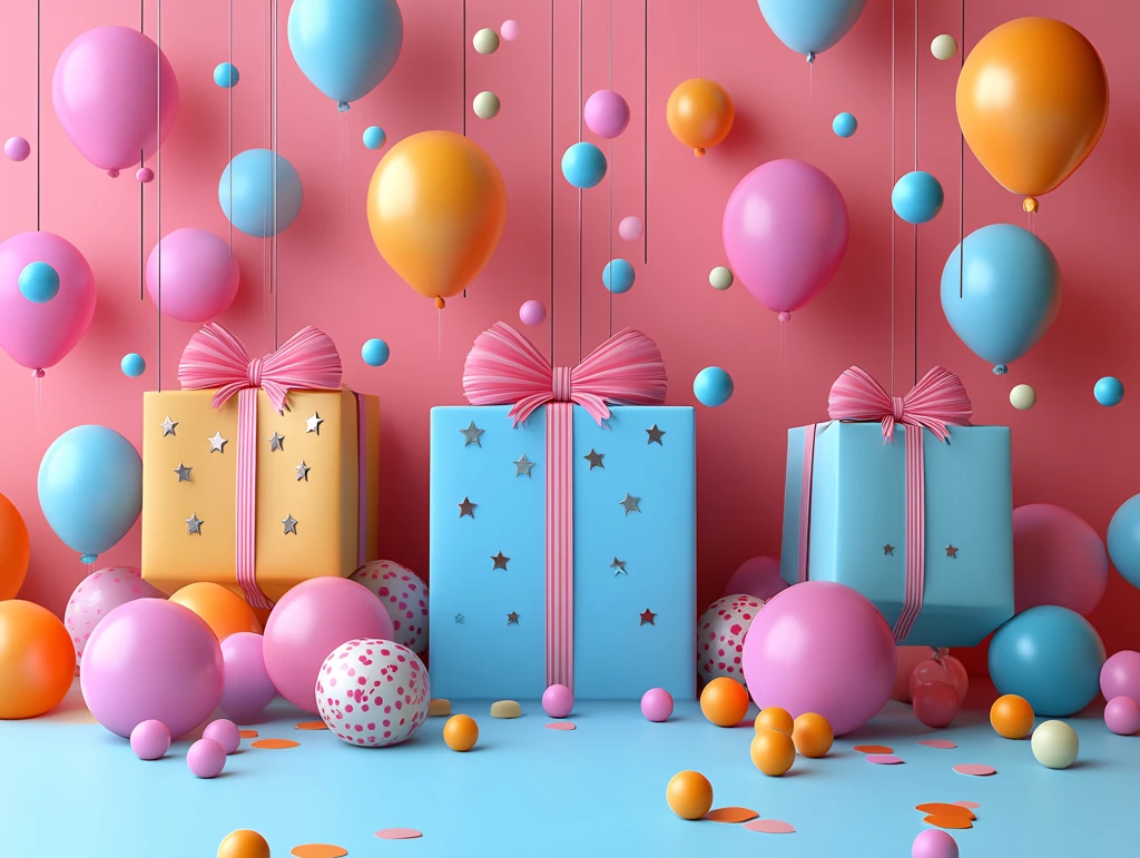 爱马仕色生日主题背景