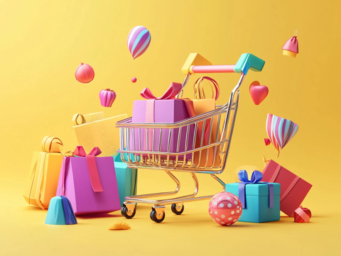 购物狂欢季插画主