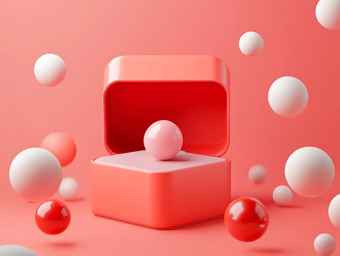 漂浮的粉红色平台