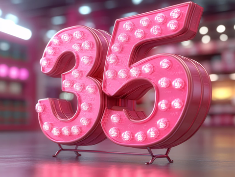 粉色促销标签设计