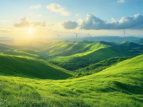 绿色能源高山牧场