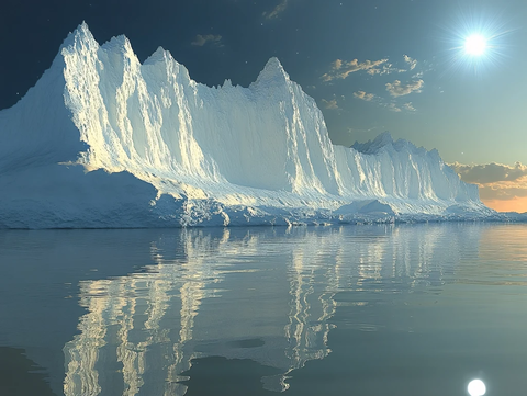 冰山风景画