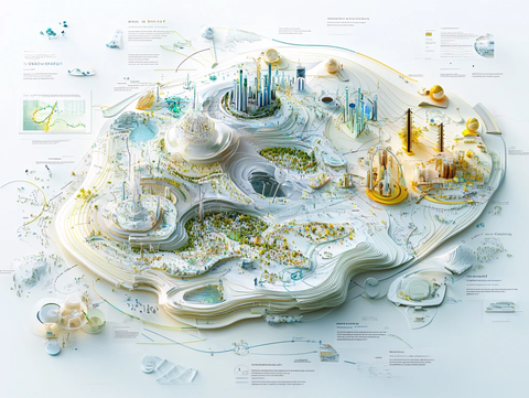 迪拜市悬浮岛设计