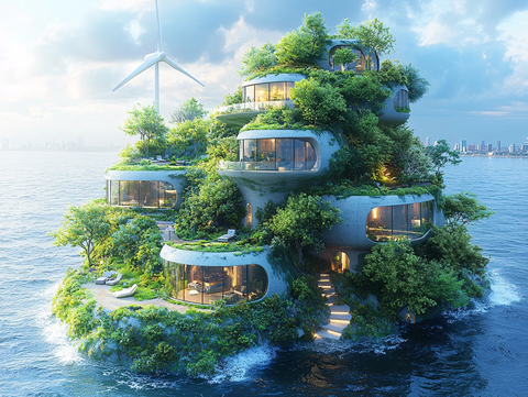 魅力挪威市悬浮岛设计