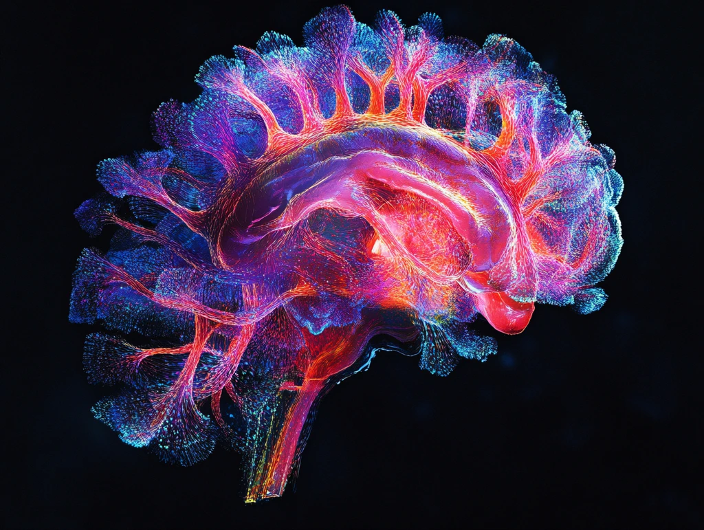 脑神经网络示意图