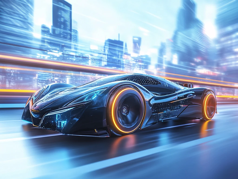 跑车线条飞驰电掣