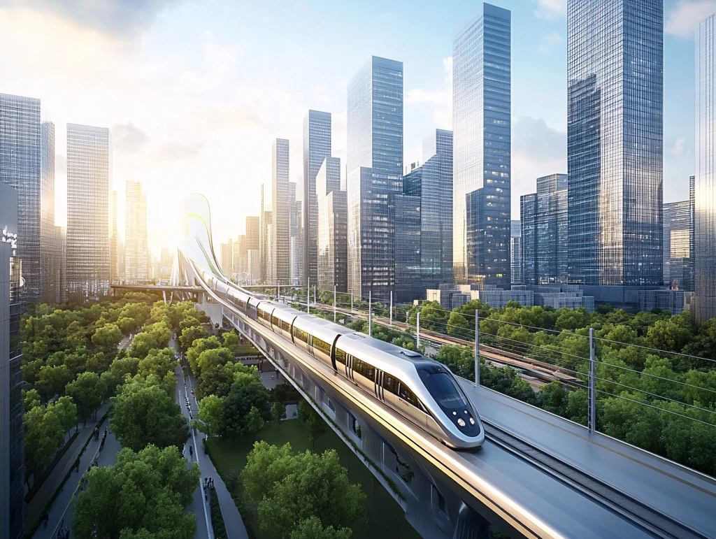 高铁行驶城市门户
