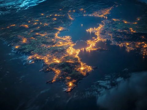 东部地区金色大气背景