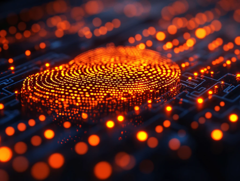 橙色科技智能背景