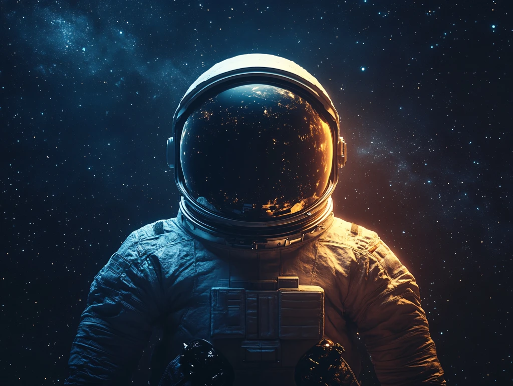 身穿宇航服的宇航员