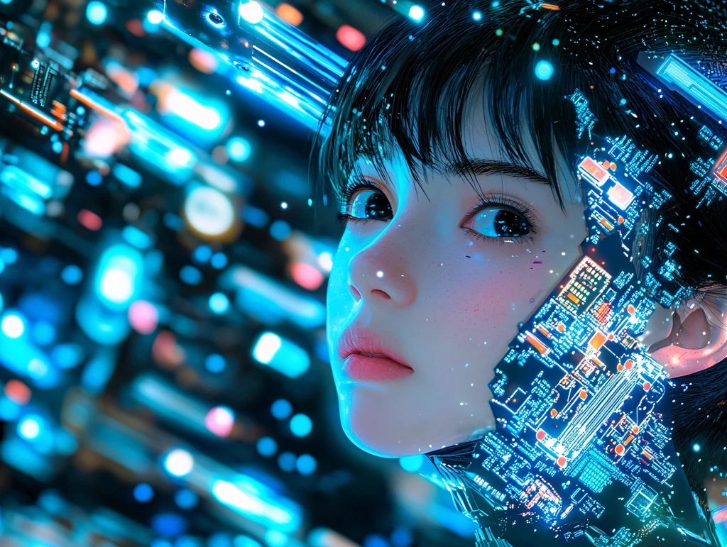 电路板拼凑人像