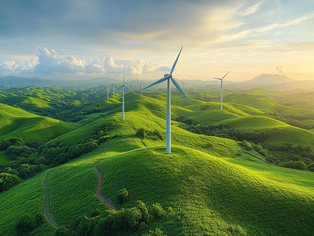 绿色群山风力发电
