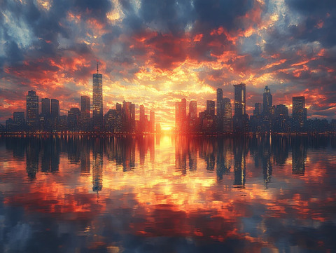 金融城日出风光