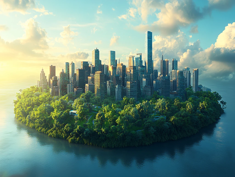 加拿大市悬浮岛设计