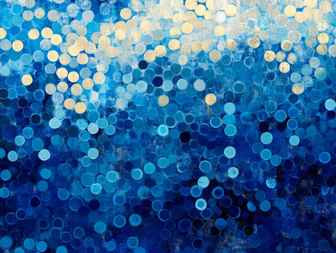 蓝色圆点虚化背景