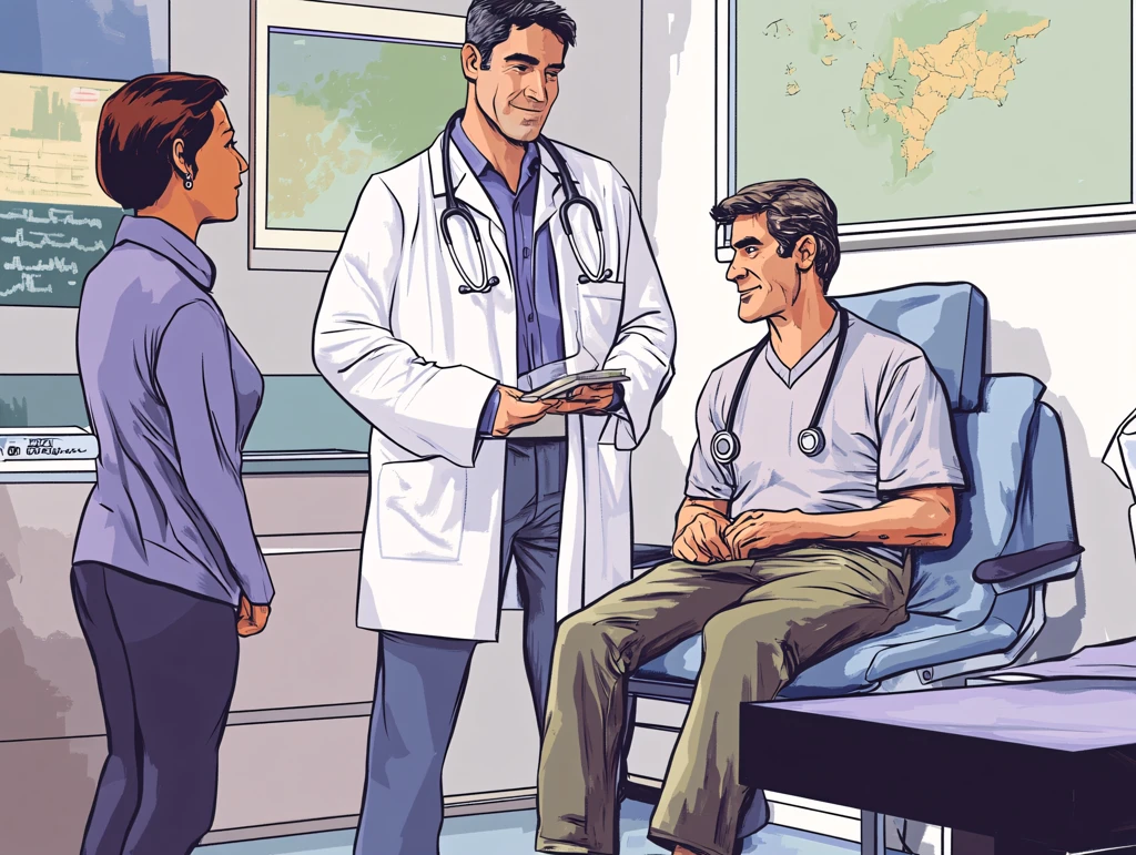 医生医治病人情景