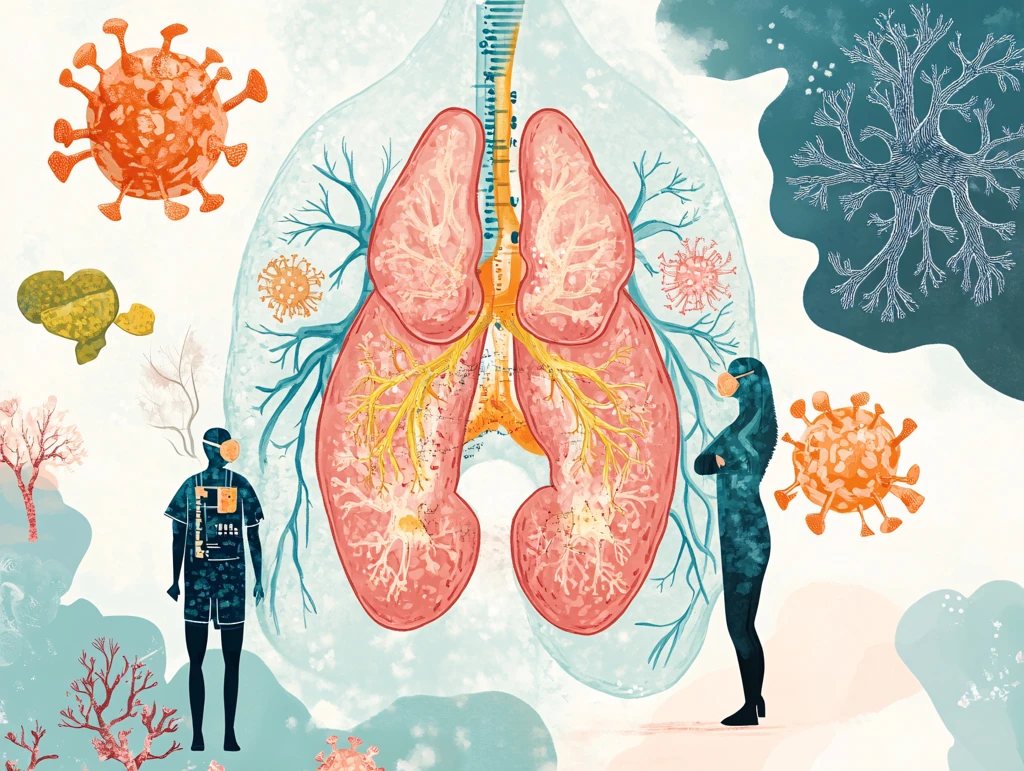 肺炎插画