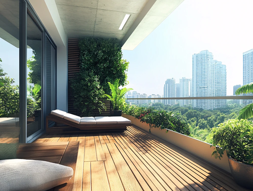 休闲阳台效果图