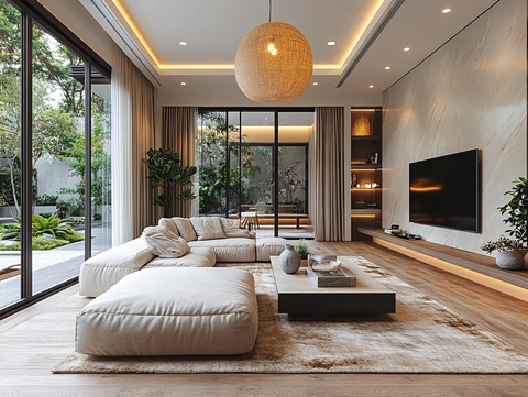 意式极简客厅效果