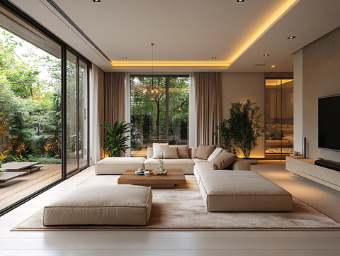 意式极简客厅效果