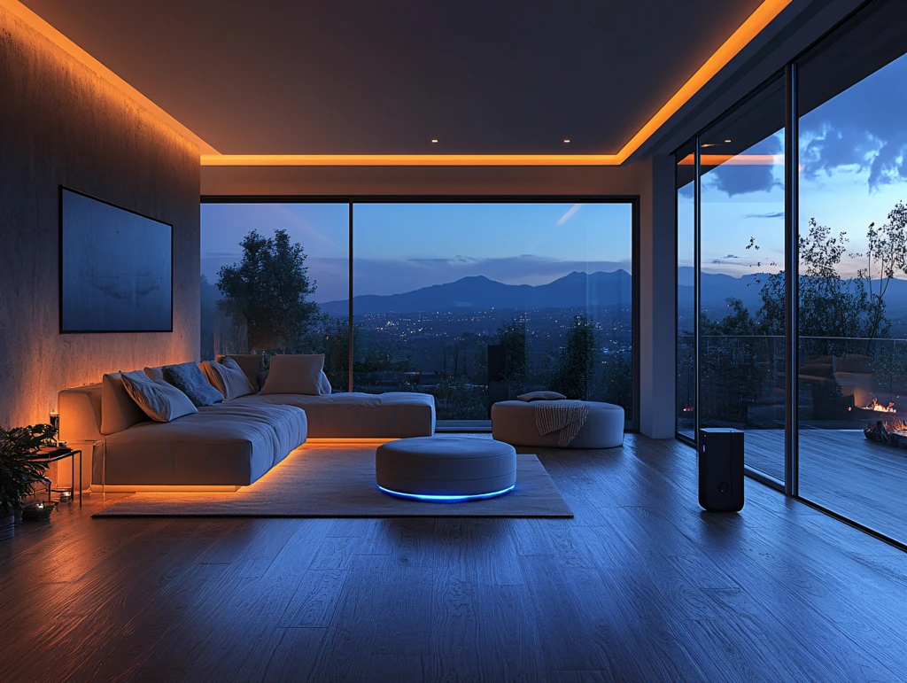 大气客厅落地门窗场景