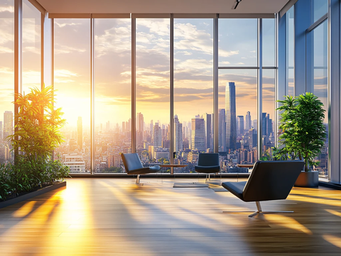 大气客厅落地门窗场景