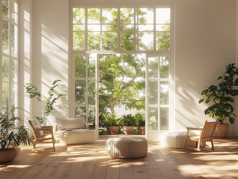 大气客厅落地门窗场景