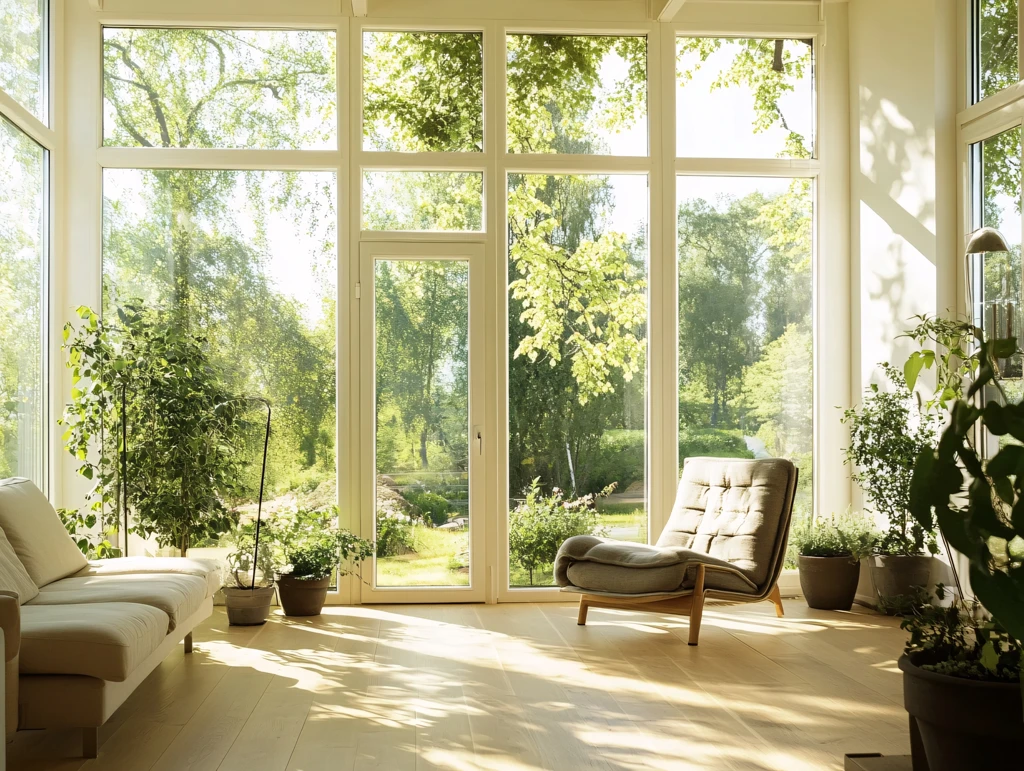 大气客厅落地门窗场景