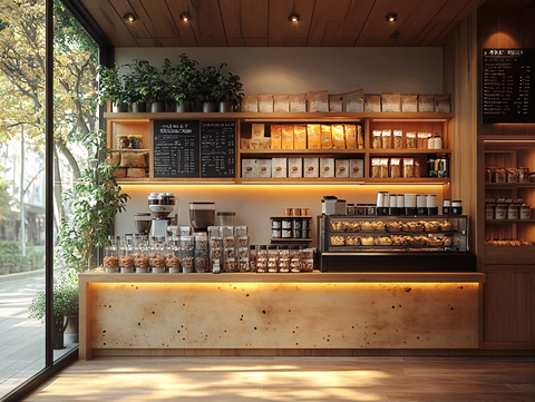 咖啡展示窗口