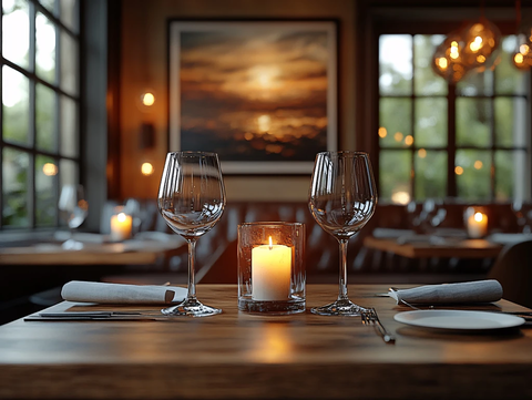 烛光奢华餐饮夜景