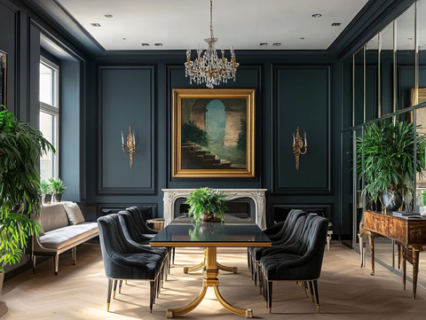 法式餐厅背景墙