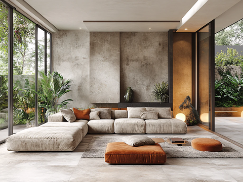 大气客厅落地门窗场景