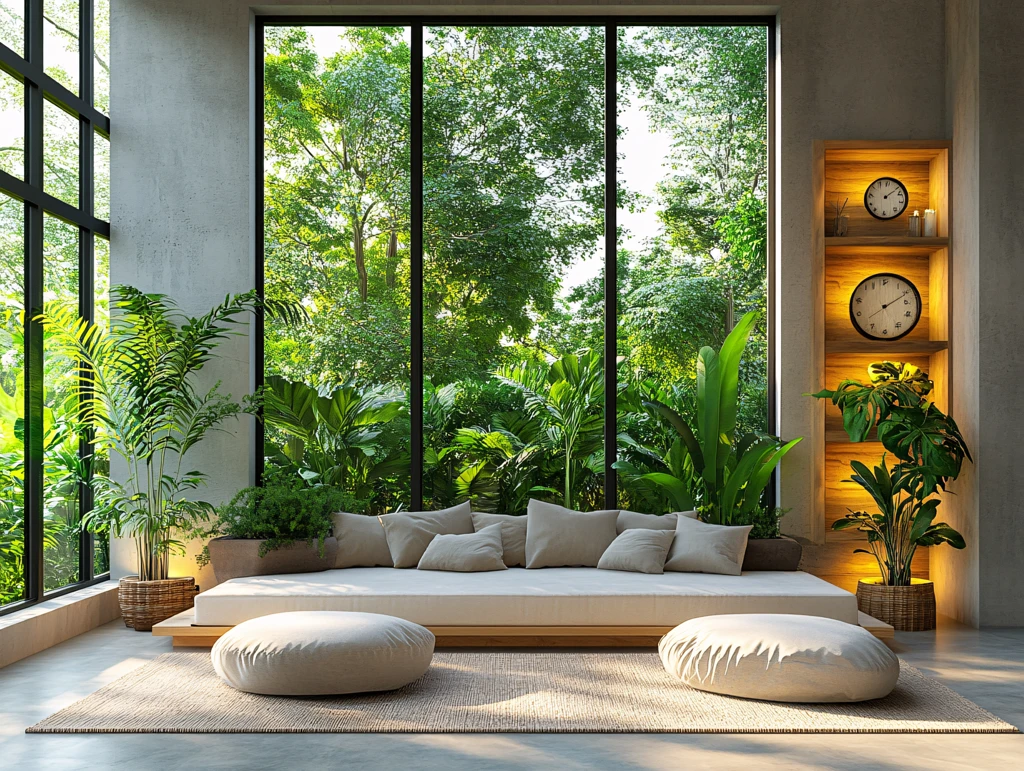 大气客厅落地门窗场景